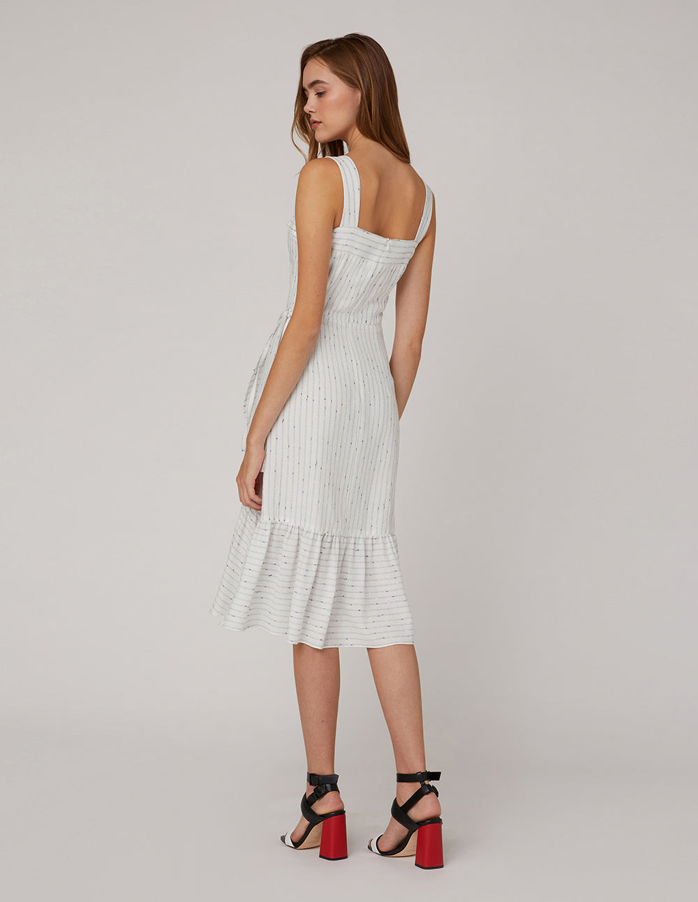 MARYLING Striped dress ruffle dress