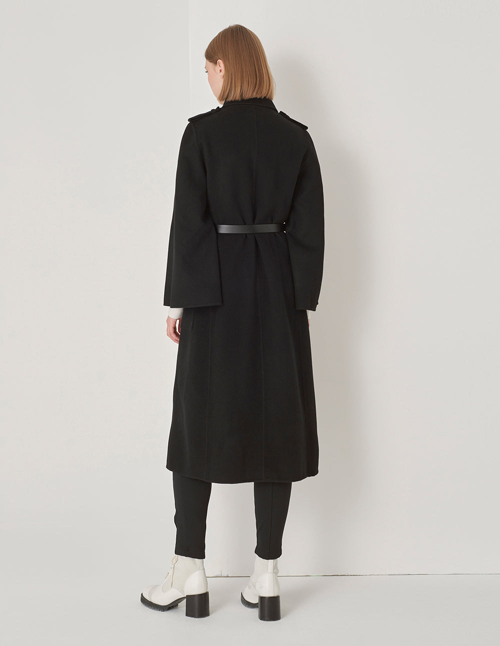 MARYLING Cape Style H-Shaped Double-Sided Woolen Coat