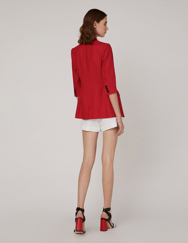 MARYLING Red Multi-Pocket Blazer