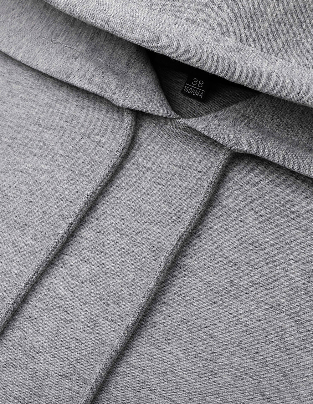 MARYLING Gray Logo Patchwork Short Hooded Sweatshirt