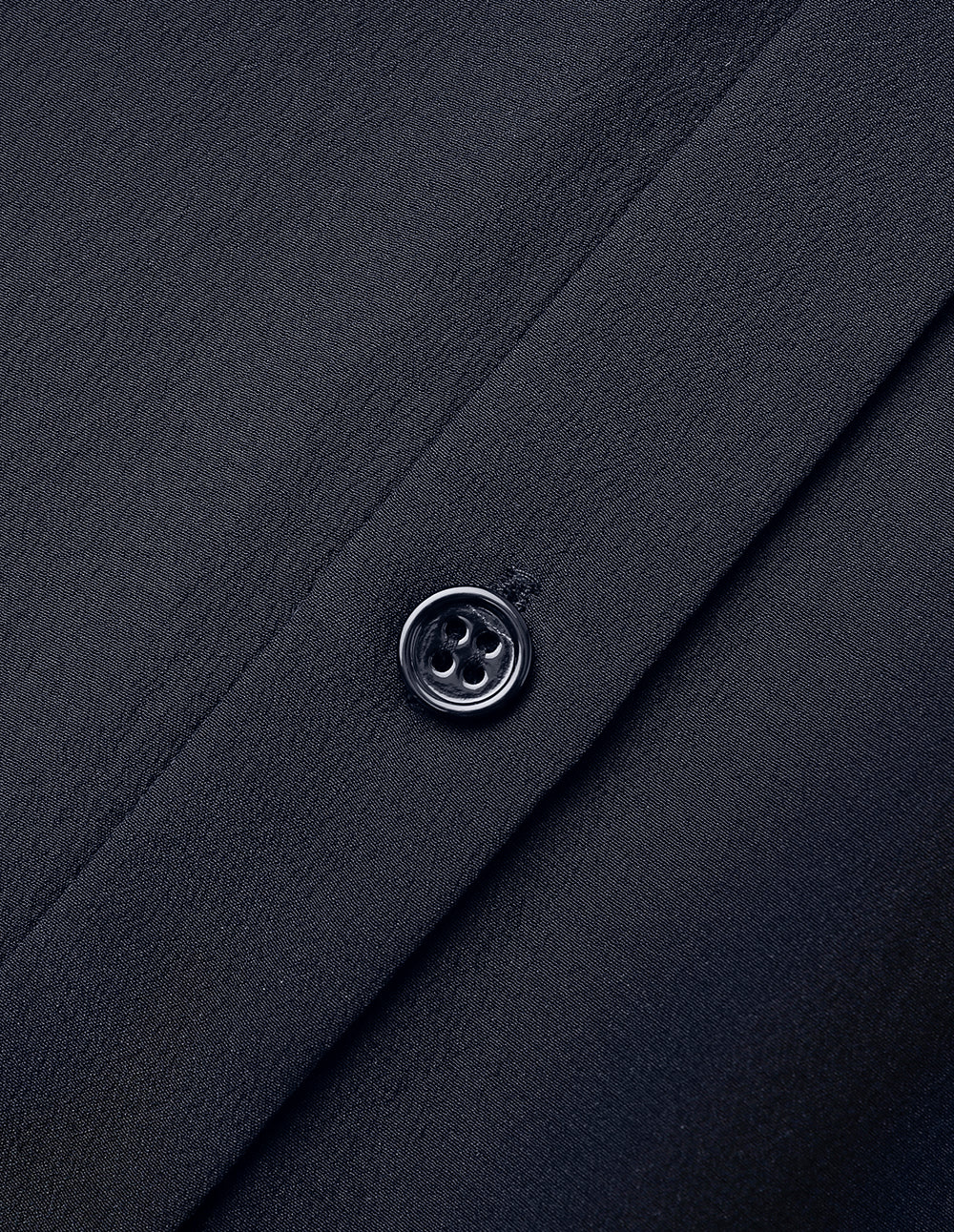 MARYLING Dark Blue V Shirt Neck Silk Shirt