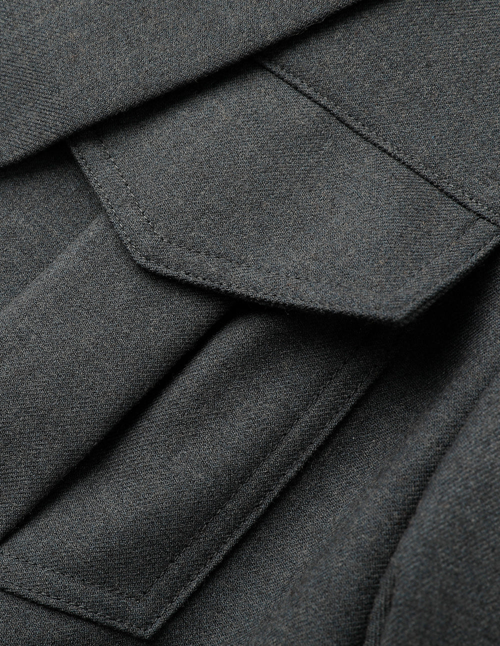 MARYLING Grey Blue Hem Curved Design Retro Blazer