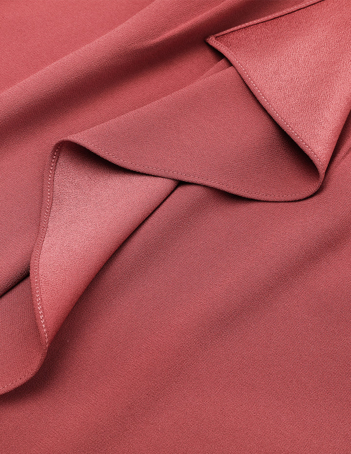 MARYLING Stand-Up Collar Ruffle Loose-Fit Shirt