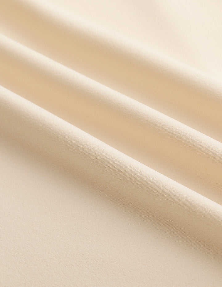 MARYLING Cream Yellow Cross V Neck Sleeveless Top