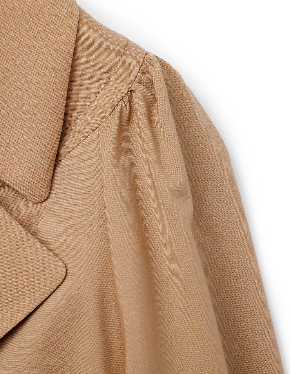 MARYLING Sand Yellow Hem Drawstring Cropped Trench Coat