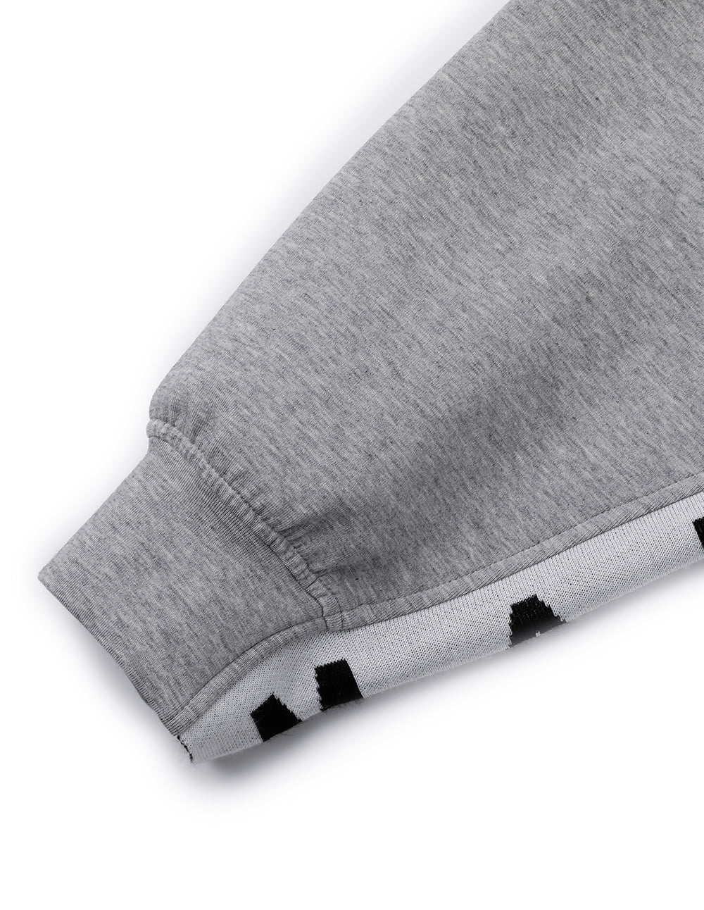 MARYLING Gray Logo Patchwork Short Hooded Sweatshirt