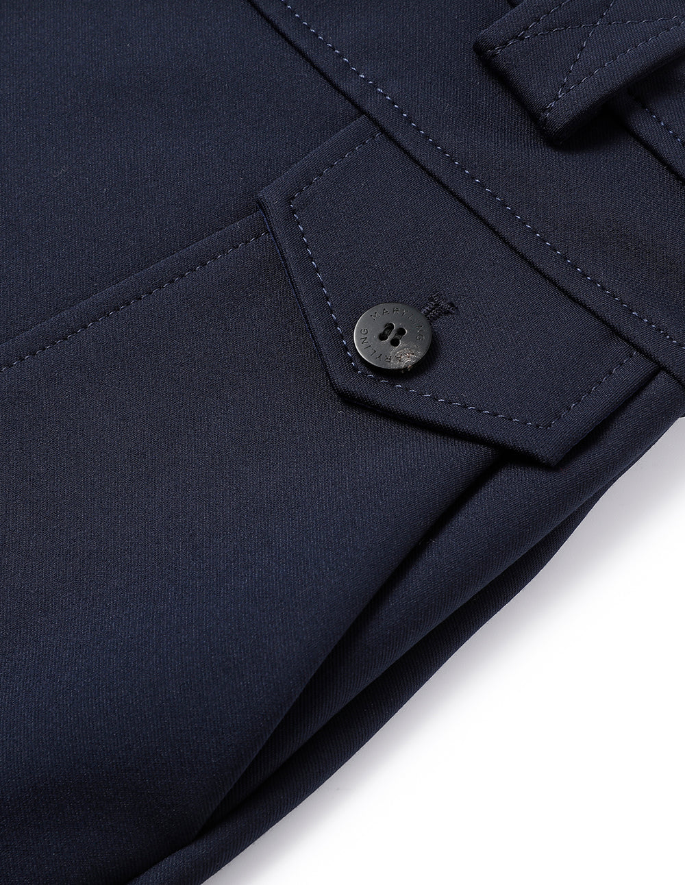 MARYLING Dark Blue Straight Leg Cropped Pants