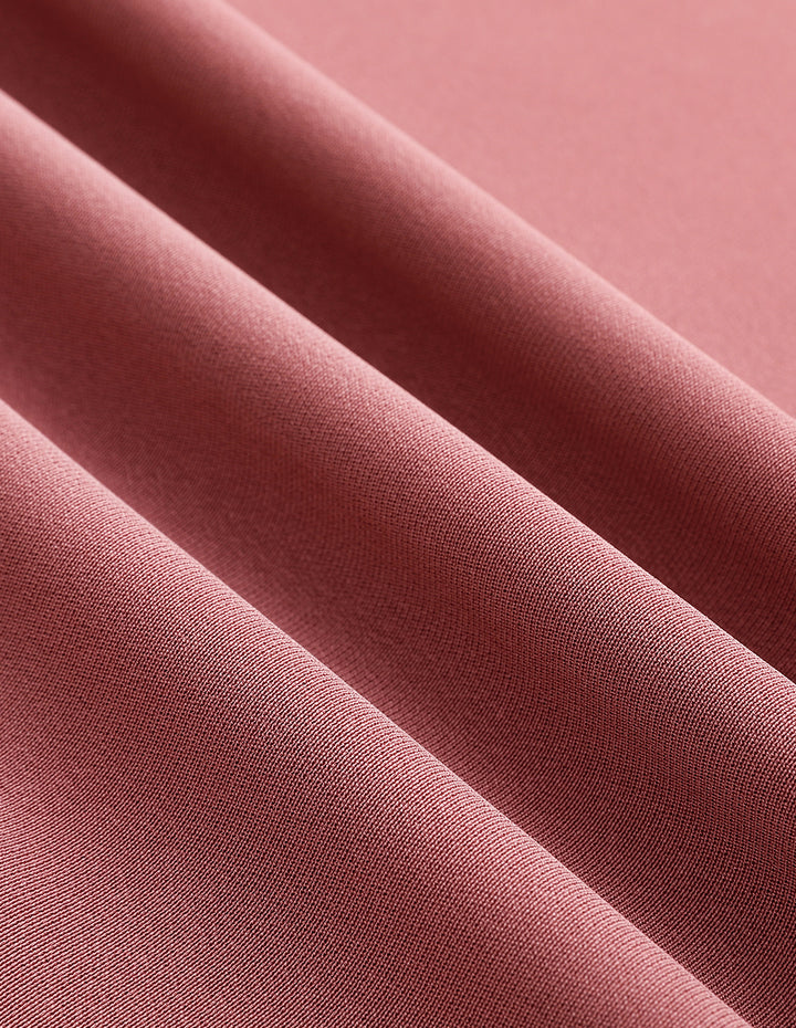 MARYLING Shirt Collar Pleated Straight Slit Dress