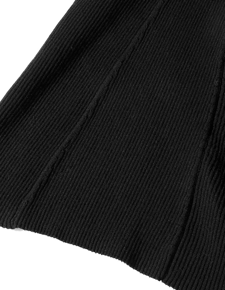 MARYLING V-neck A-line with Cable knitted Dress