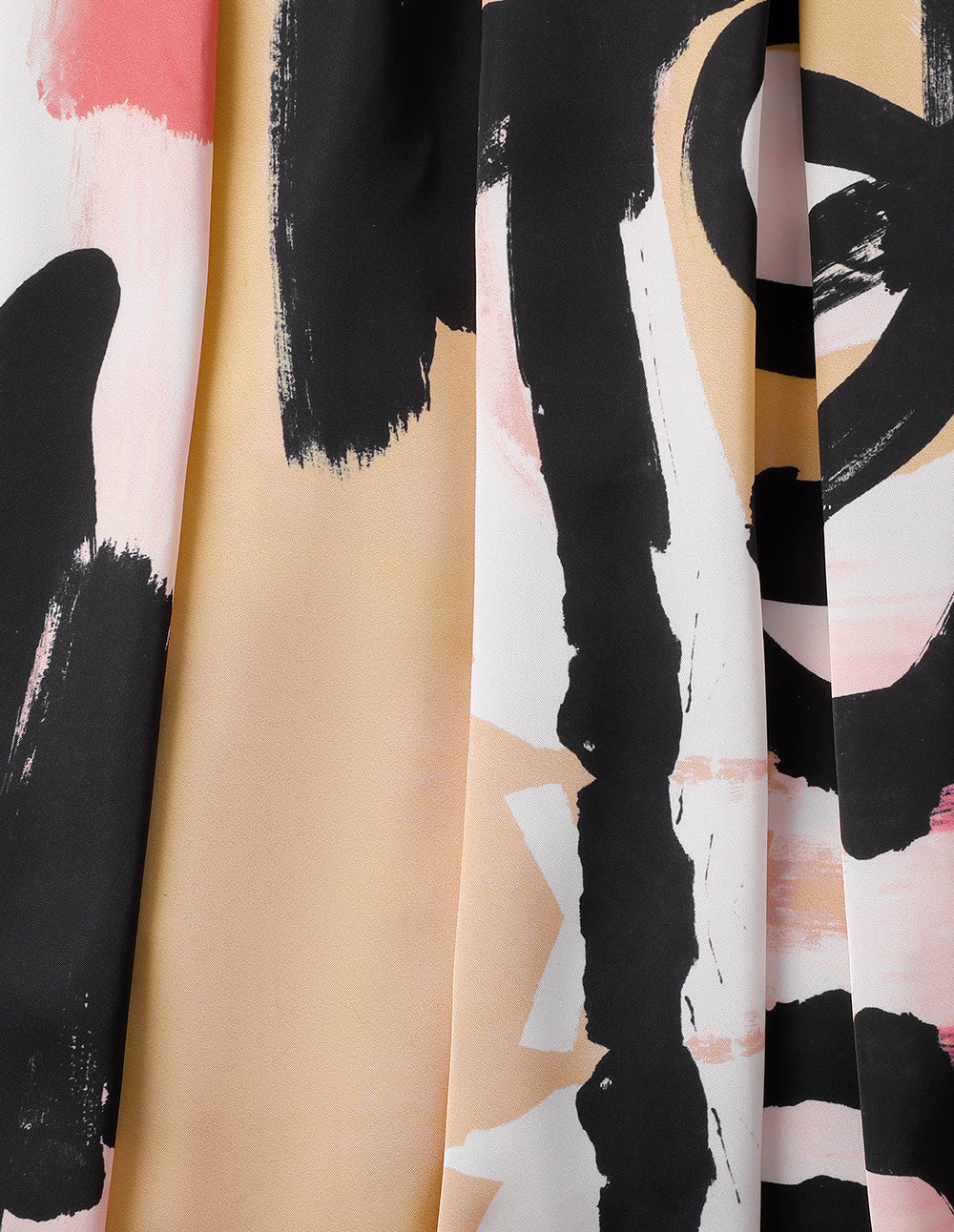 MARYLING V-Neck Knitted Art Print Dress