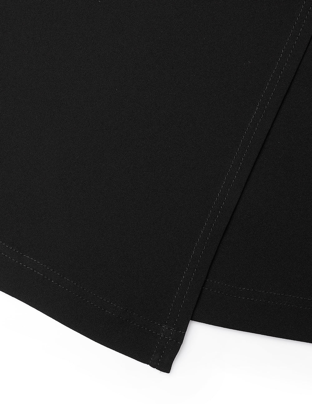 MARYLING Black Asymmetric Hem Pencil Skirt