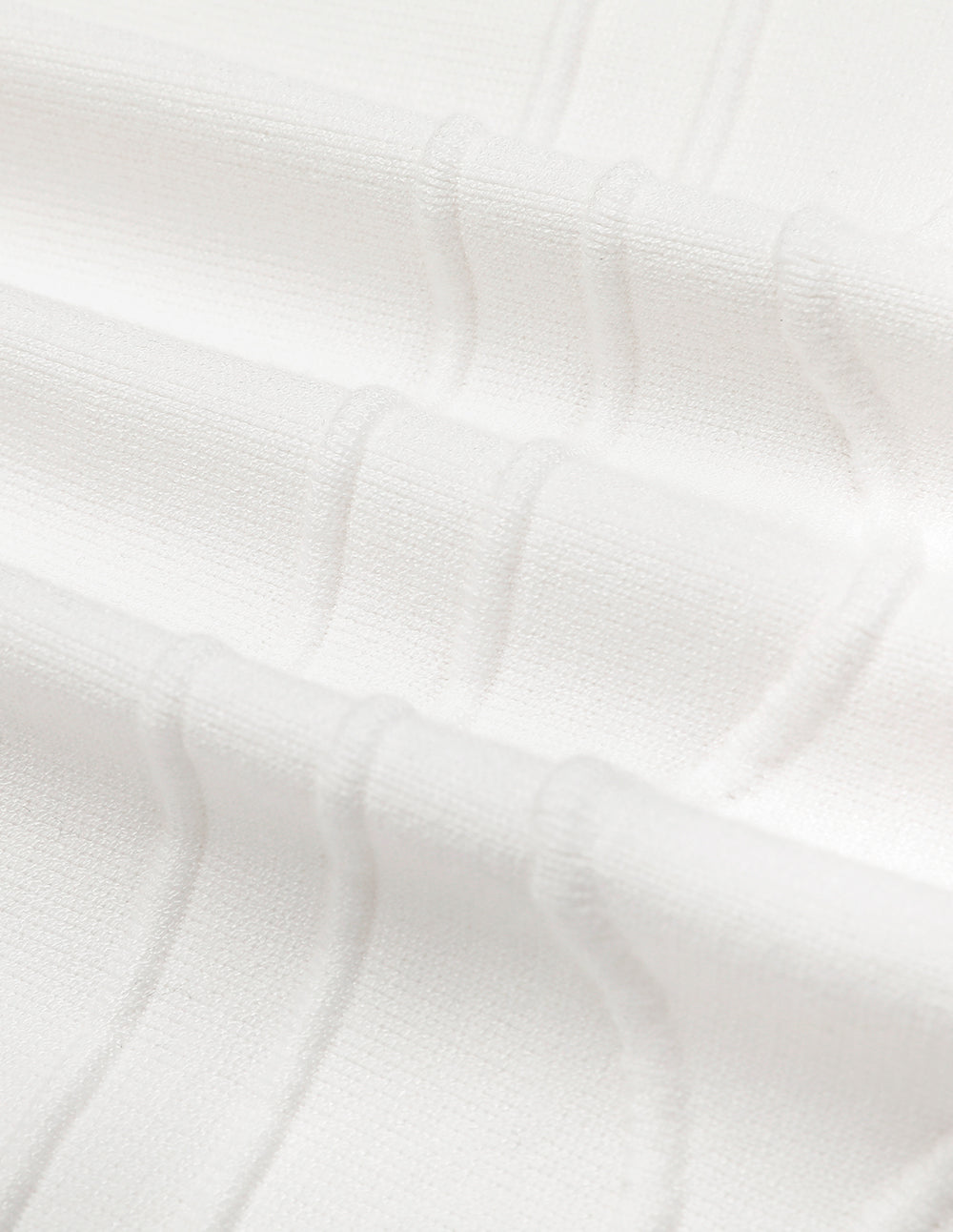 MARYLING White V-Neck Knitted Cardigan