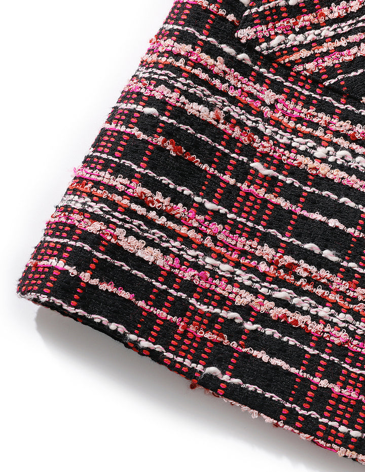 MARYLING black and pink check tweed A skirt