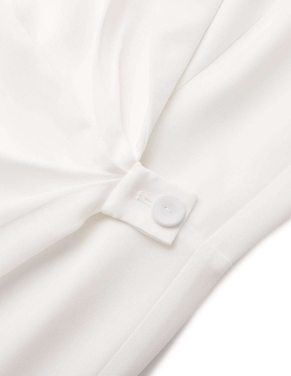 MARYLING White Suit Waist Pleated Dress