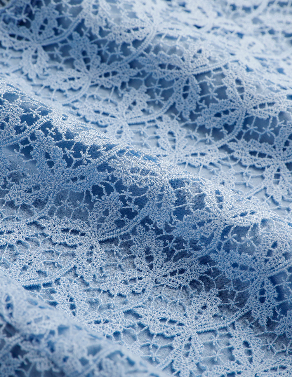 MARYLING Water Wave Blue Lace Suspender Top