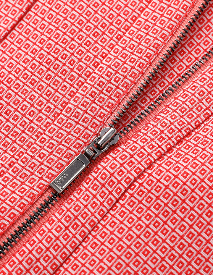 MARYLING Pink back-shaped metal zipper short skirt