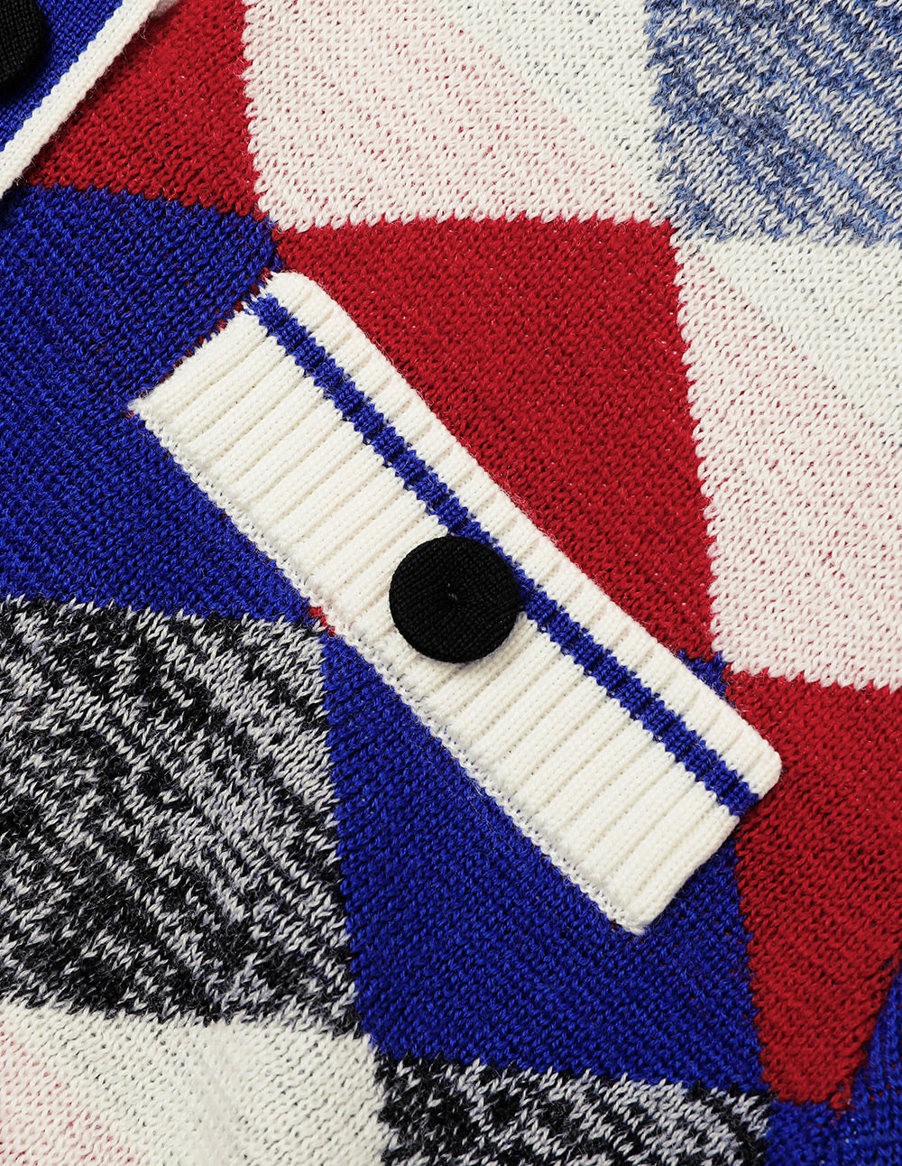 MARYLING Diamond Plaid Shirt Collar Knitted Dress