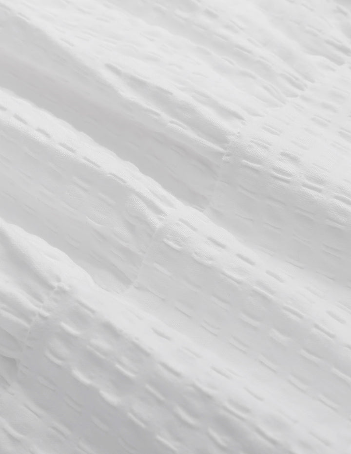 MARYLING White Drawstring Detail Dress