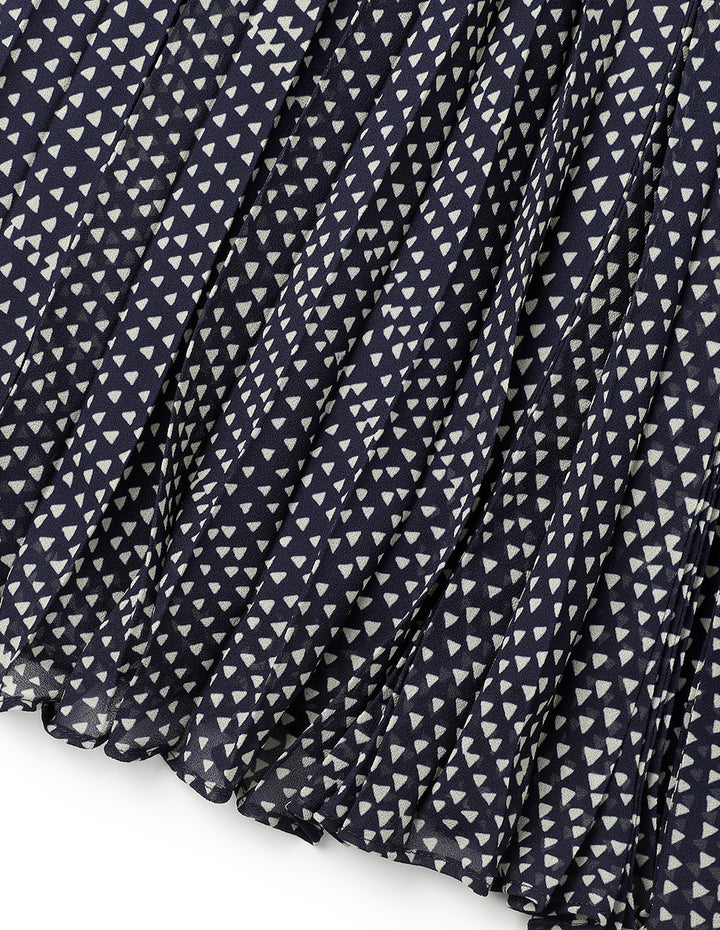 MARYLING Turtleneck Knit Woven Dress