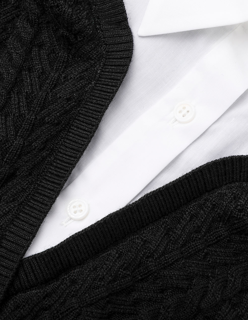 MARYLING Black And White Contrasting Off-Shoulder Stitched Top