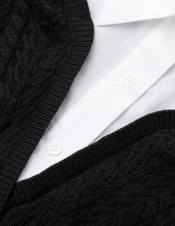 MARYLING Black And White Contrasting Off-Shoulder Stitched Top