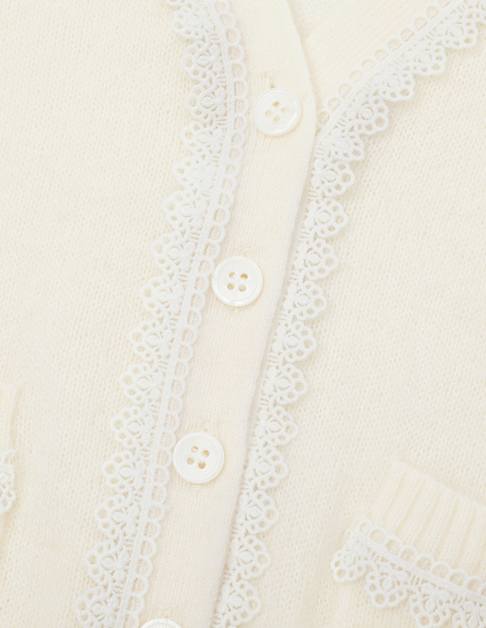 MARYLING Beige V-Neck Knitted Cardigan