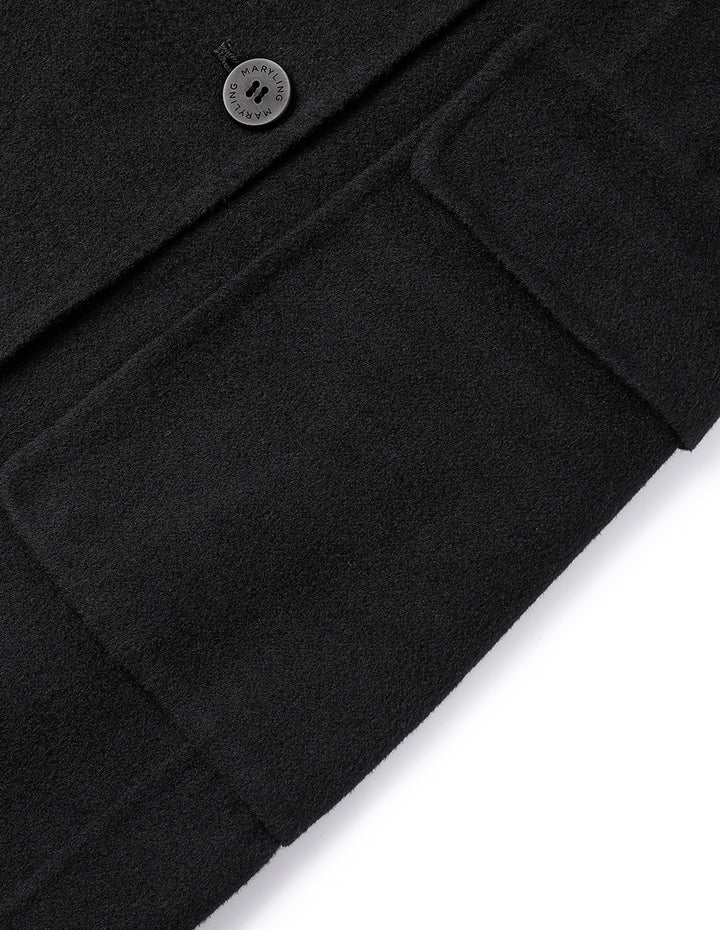 MARYLING Cape Style H-Shaped Double-Sided Woolen Coat