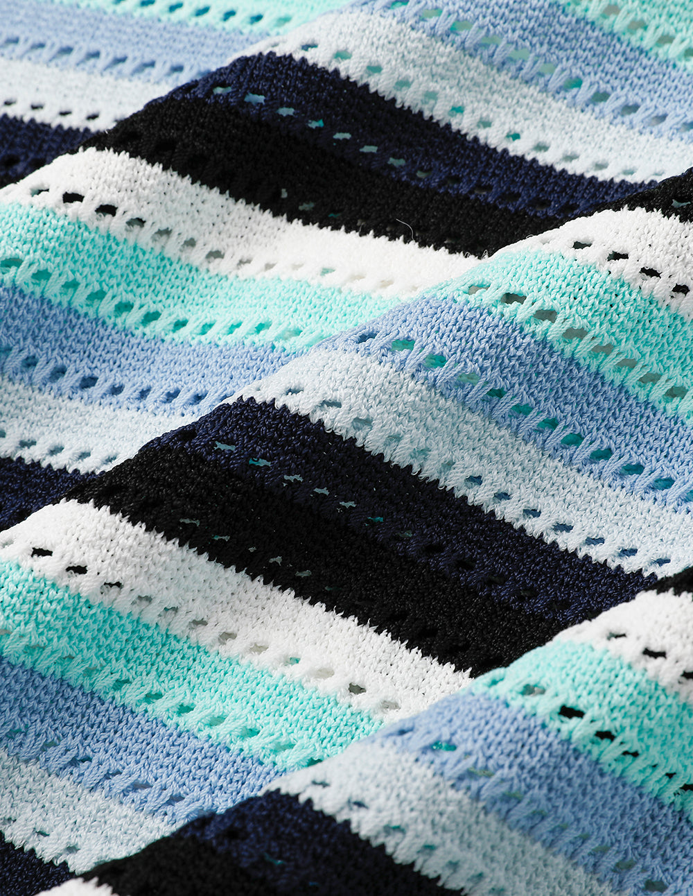 MARYLING Blue-Green V-Neck Knitted Cardigan