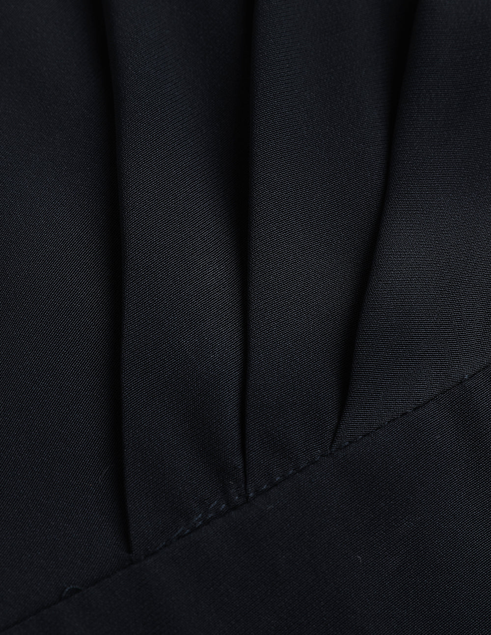 MARYLING Midnight Blue Pleated Mid-Sleeve Dress