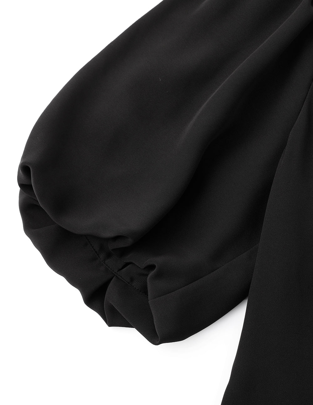 MARYLING Black V Neck One Piece Ruffle Dress