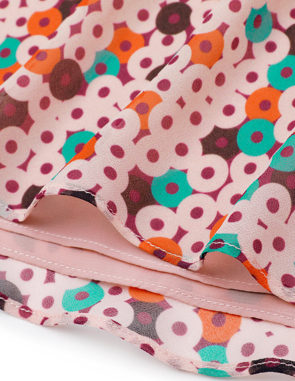 MARYLING Pink Donut V-Neck Fishtail Dress