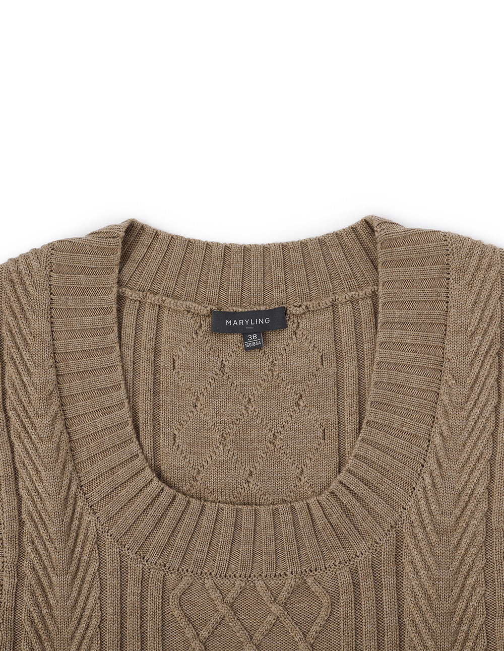 MARYLING Beige Sleeveless Knit Dress