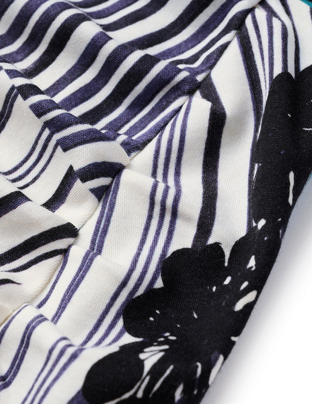 MARYLING Black And White Pattern Dress