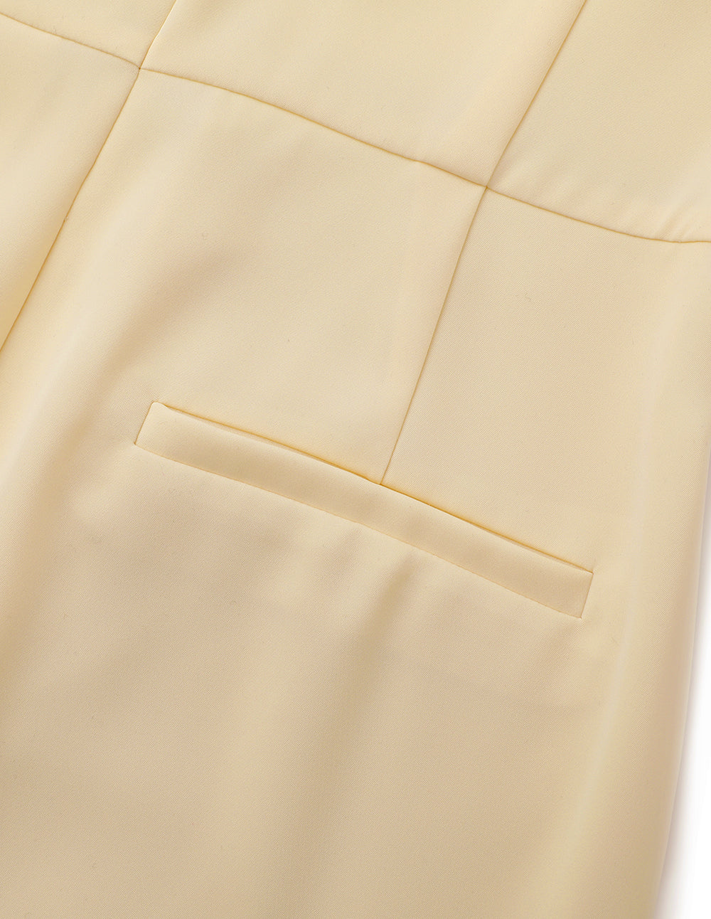 MARYLING Cream Yellow Sleeveless Jumpsuit With Suit Collar