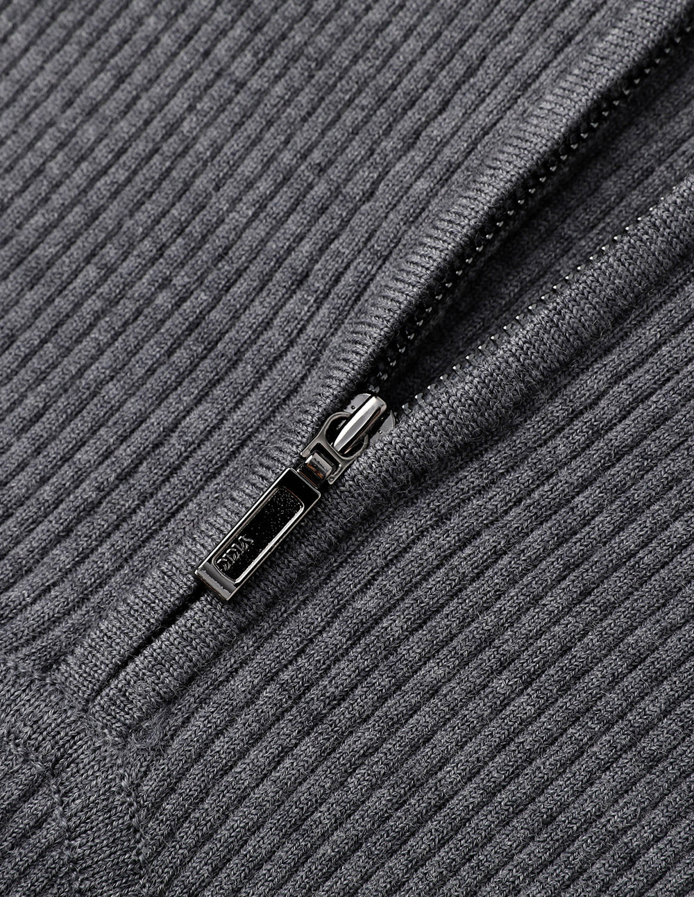 MARYLING Gray Metal Zip Knit Dress