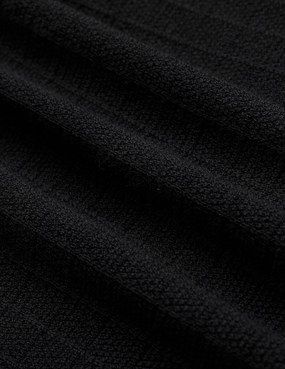 MARYLING Black Crewneck Knit Cardigan