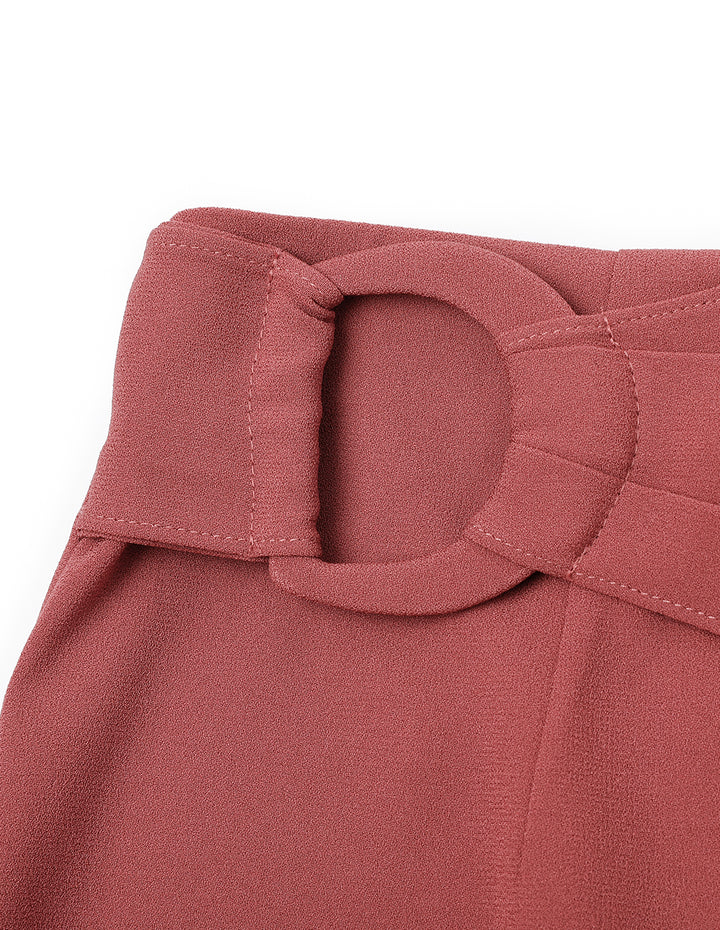 MARYLING Red Cut Bias Fishtail Skirt