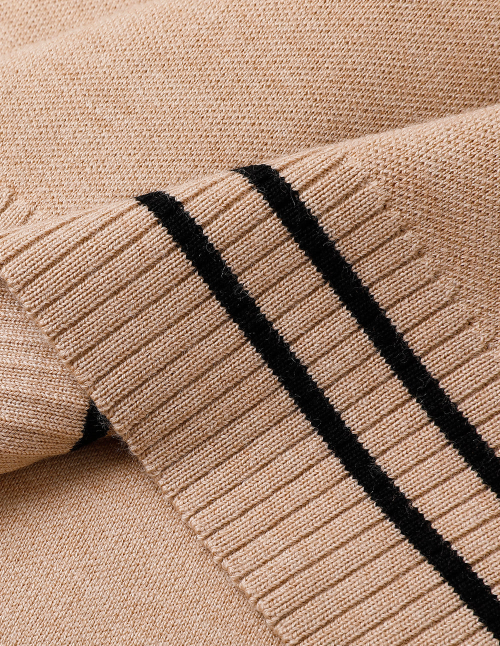 MARYLING Camel Hooded Knitted Sweater