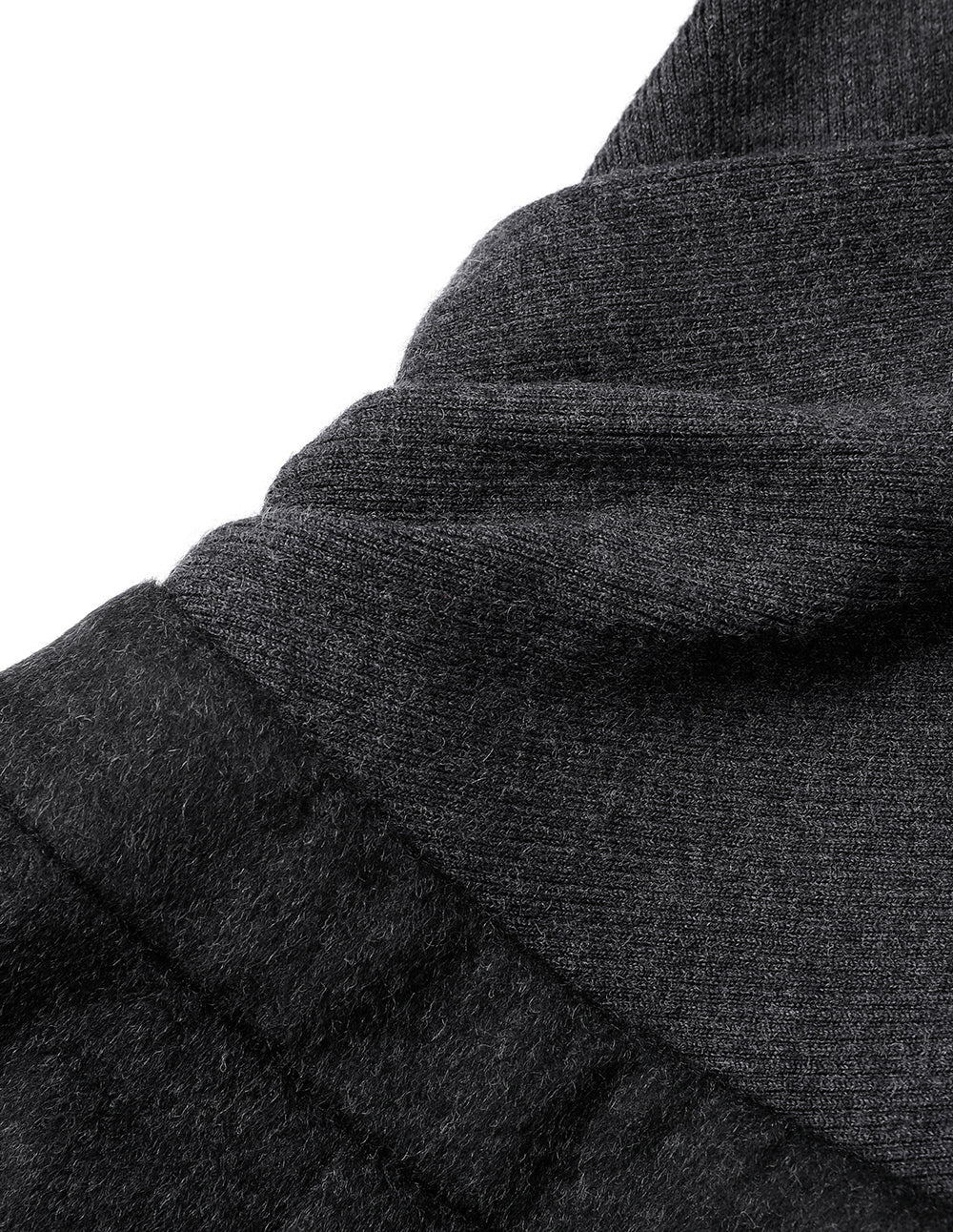 MARYLING Gray And Black Patchwork Knitted Wool Dress