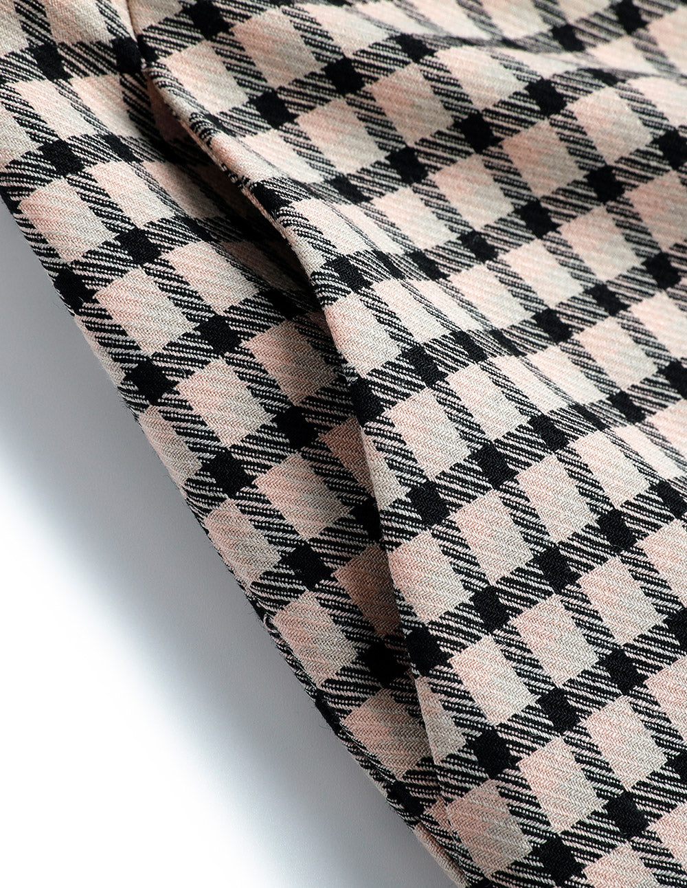 MARYLING Black and pink plaid houndstooth nine-point suit pants