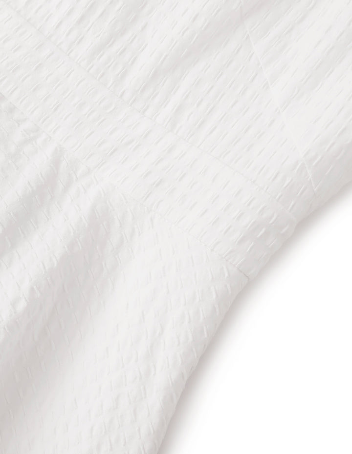 MARYLING White V-Neck Crossed Maxi Dress With Big Hem