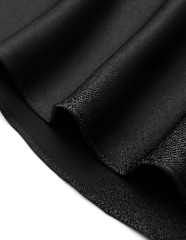 MARYLING Black Patchwork Fishtail Skirt