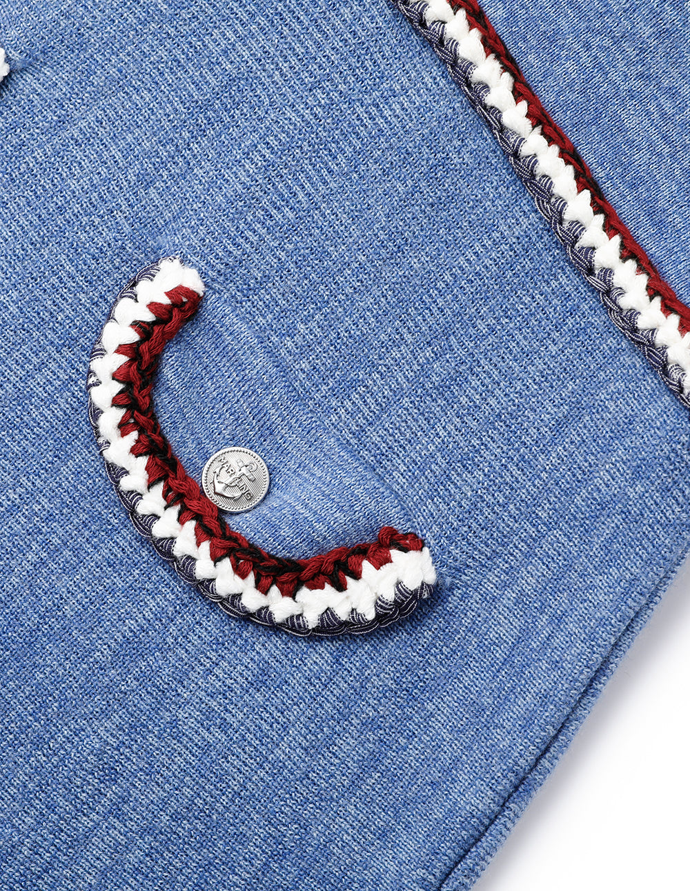 MARYLING Colourful Striped-Trim Long-Sleeve A-Line Knitted Shirt Dress