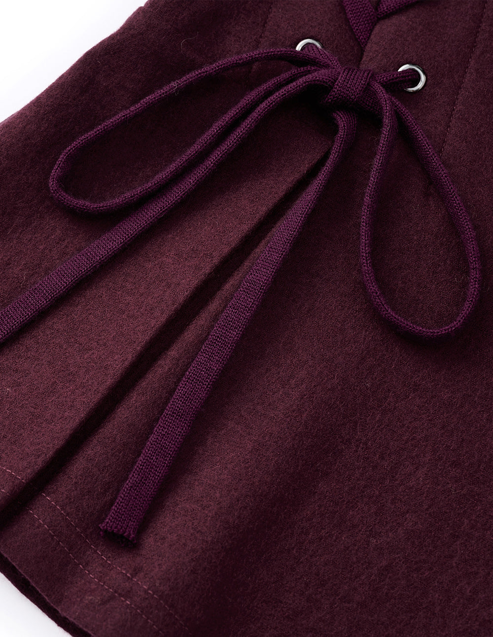 MARYLING Wine red off-shoulder sexy wool knitted top