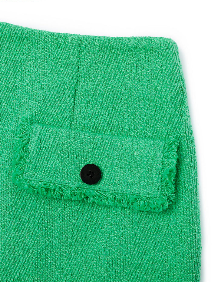 MARYLING Green Tweed Mini Skirt
