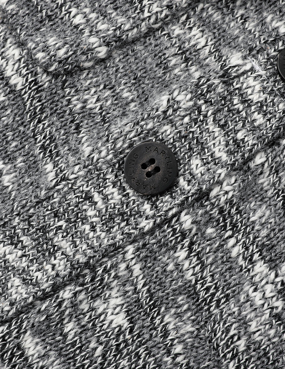 MARYLING Off-White Knit Shirt Collar Dress