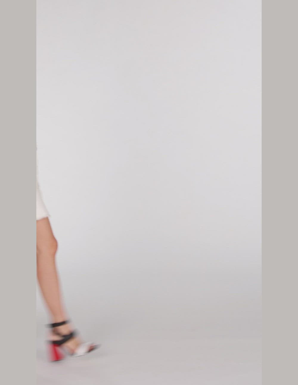 MARYLING Tweed Fringe Hem Mini Skirt