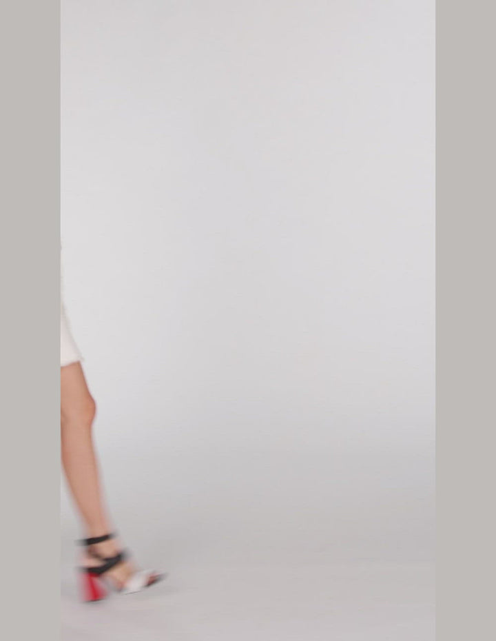 MARYLING Tweed Fringe Hem Mini Skirt