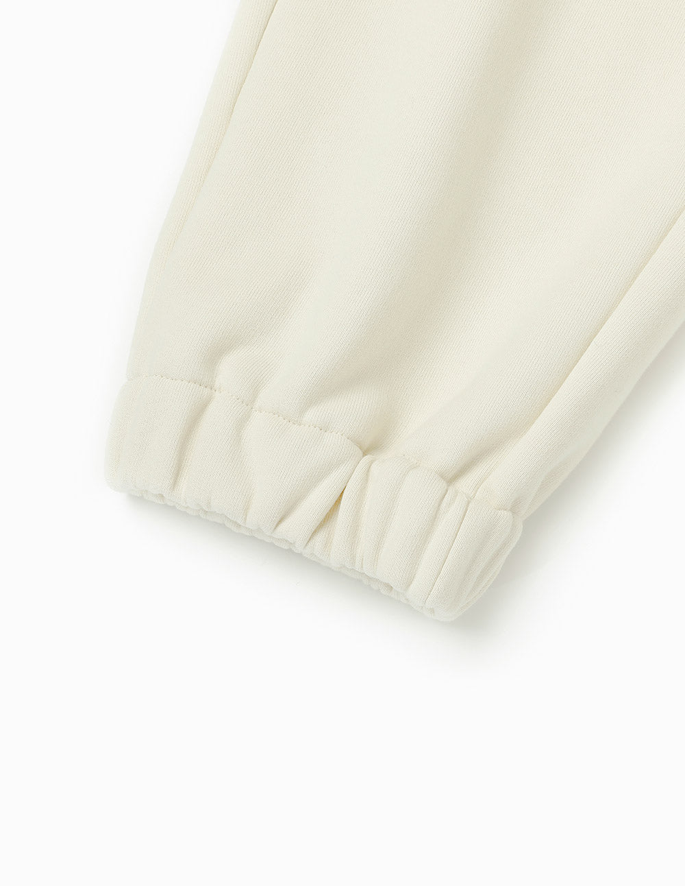 MARYLING off-white simple and elegant wool with stitching sweatpants