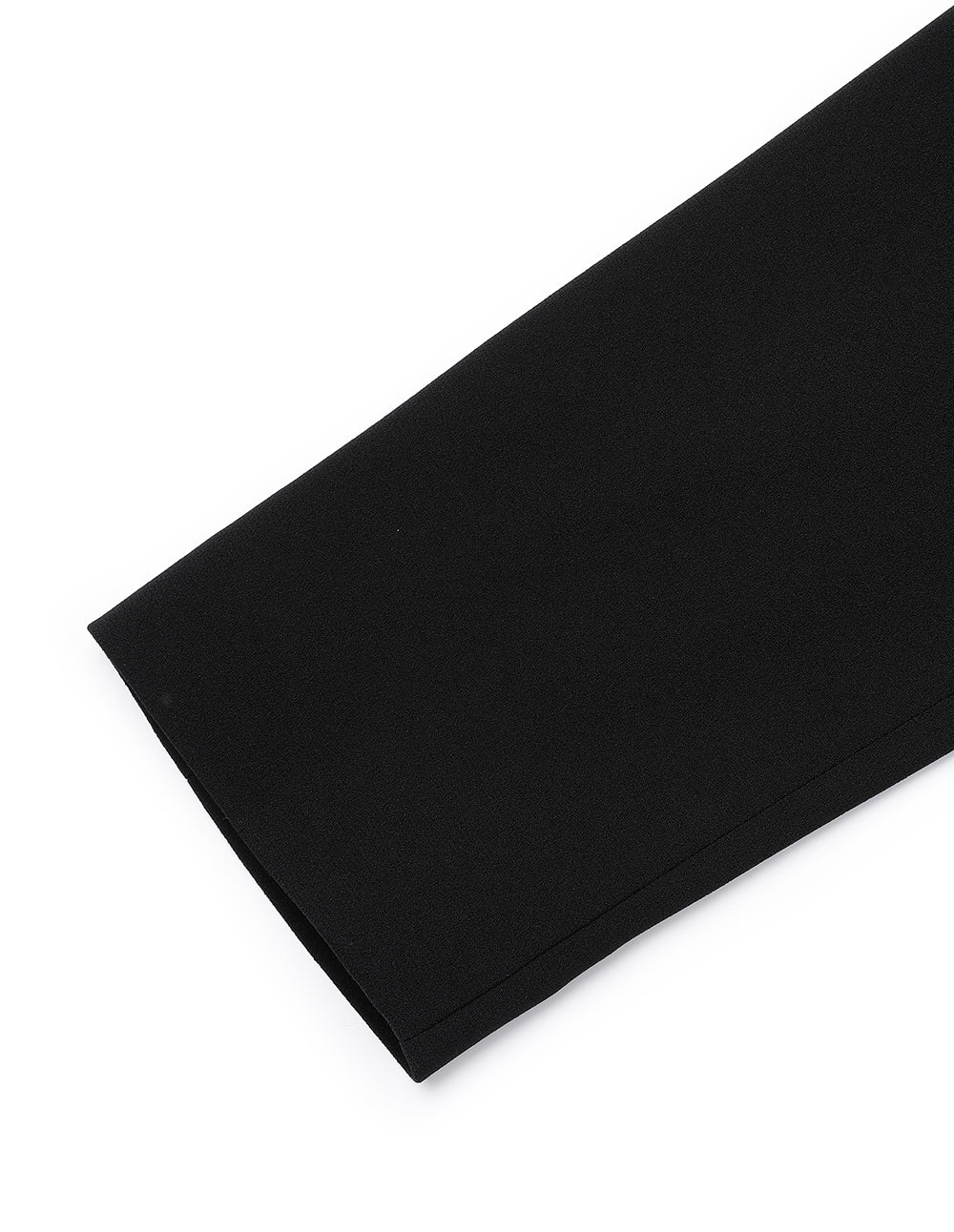 MARYLING Classic Black Flip Collar Double-Breasted Suit